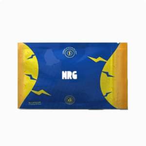 Capsule packaging labeled "NRG" in blue.
